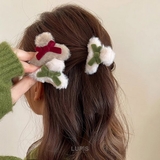 ≪1個入り≫ベロアリボンミニファーヘアクリップ | LUPIS | 詳細画像3