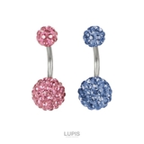 【14G】カラーパヴェバナナバーベルボディピアス へそピアス | LUPIS | 詳細画像4 