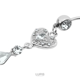 【14G】ハートティアドロップ&ジュエルバナナバーベルボディピアス・へそピアス | LUPIS | 詳細画像2