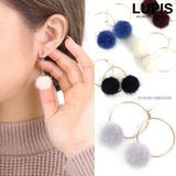 ファーボールフープピアス | LUPIS | 詳細画像1