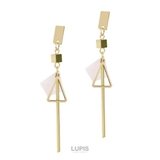 ホワイト | シェルプレートトライアングルバーピアス | LUPIS