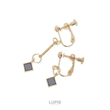 スクエアレザーアシンメトリーイヤリング【ノンホール 小ぶり 小さめ | LUPIS | 詳細画像2