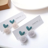 ハート×ファーボールピアス | LUPIS | 詳細画像4 