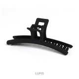 ブラック | マットカラーシンプルラインバンスクリップ【大きめ ヘアアクセサリー】 | LUPIS