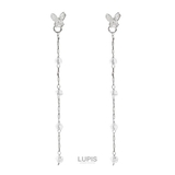 バタフライ×ビーズチェーンバックキャッチピアス 【シルバー925ポスト S925… | LUPIS | 詳細画像3 