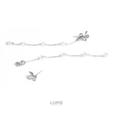 バタフライ×ビーズチェーンバックキャッチピアス 【シルバー925ポスト S925… | LUPIS | 詳細画像4 