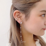 バタフライ×ビーズチェーンバックキャッチピアス 【シルバー925ポスト S925… | LUPIS | 詳細画像7 