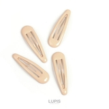 ベージュ | シンプルパッチンヘアピンセット【小さめ 4本セット ヘアアクセサリー】 | LUPIS