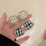 ツイードスクエアボタンピアス【S925ポスト】 | LUPIS | 詳細画像5 