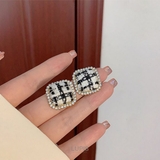 ツイードスクエアボタンピアス【S925ポスト】 | LUPIS | 詳細画像6 