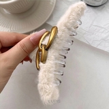 アンティーク調メタルチェーン×ファーバンスクリップ【ヘアアクセサリー】 | LUPIS | 詳細画像12