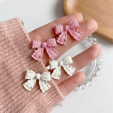 マットカラーリボンイヤリング【クリップ式】 | LUPIS | 詳細画像3 