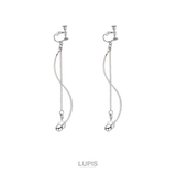 ウェーブ×チェーンイヤリング【ネジバネ式】 | LUPIS | 詳細画像3
