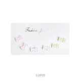 クリアカラーリボンピアスセット【S925ポスト】 | LUPIS | 詳細画像2 