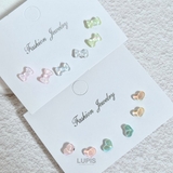 クリアカラーリボンピアスセット【S925ポスト】 | LUPIS | 詳細画像5 