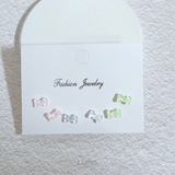 クリアカラーリボンピアスセット【S925ポスト】 | LUPIS | 詳細画像6 