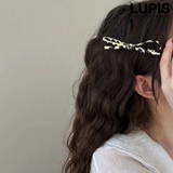レオパード柄リボンヘアクリップ | LUPIS | 詳細画像1 
