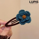 ≪1個入り≫毛糸編みフラワーベロア調ぱっちんヘアピン | LUPIS | 詳細画像1 