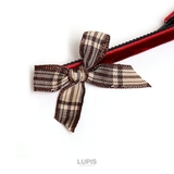 チェック柄リボンベロア調ヘアクリップ | LUPIS | 詳細画像3 