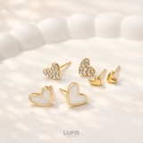 【3ペアセット】ニュアンスハートピアスセット | LUPIS | 詳細画像2 