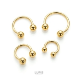 【14G】ゴールドシンプルサーキュラーバーベルボディピアス | LUPIS | 詳細画像2