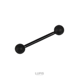 ブラック | 【14G】マットボールストレートバーベルボディピアス | LUPIS