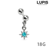 【18G】スターダストチャームストレートバーベルボディピアス | LUPIS | 詳細画像1