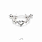 【18G】オープンハートストレートバーベルボディピアス | LUPIS | 詳細画像3 