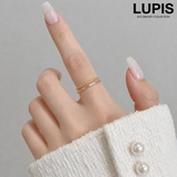 【2点セット】ツイスト×シンプルラインゴールドリングセット | LUPIS | 詳細画像1