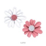 ピンク×ホワイト | バイカラーフラワーピアス【S925ポスト】 | LUPIS