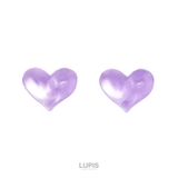 パープル | クリアカラープチハートピアス【小さめ S925ポスト】 | LUPIS