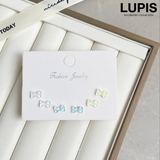 クリアカラーリボンピアスセット【S925ポスト】 | LUPIS | 詳細画像1