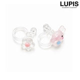 うさぎ×フラワー樹脂イヤリング | LUPIS | 詳細画像1