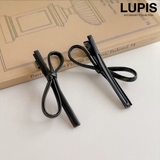 ≪1個入り≫レザー調リボンヘアクリップ | LUPIS | 詳細画像1 