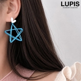 【S925ポスト】ハート×ワイヤースターピアス | LUPIS | 詳細画像1 