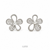 【S925ポスト】メタルレースフラワーピアス | LUPIS | 詳細画像5