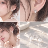 【S925ポスト】メタルリボンハートパールピアス | LUPIS | 詳細画像2