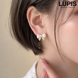 【S925ポスト】マーブルリボンピアス | LUPIS | 詳細画像1
