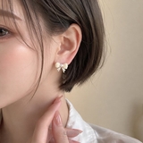 【S925ポスト】マーブルリボンピアス | LUPIS | 詳細画像3