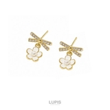 【S925ポスト】リボン×フラワーピアス | LUPIS | 詳細画像2