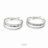 【S925ポスト】カットデザイントリプルラインフープピアス | LUPIS | 詳細画像4