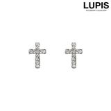 クロスラインストーンピアス | LUPIS | 詳細画像1 