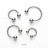 【16G】シルバーシンプルサーキュラーバーベルボディピアス | LUPIS | 詳細画像2