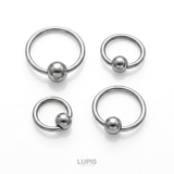 【14G】シルバーシンプルキャプティブビーズリングボディピアス | LUPIS | 詳細画像2 