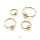 【14G】ゴールドシンプルキャプティブビーズリングボディピアス | LUPIS | 詳細画像2 
