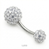 【14G】カラーパヴェバナナバーベルボディピアス・へそピアス | LUPIS | 詳細画像2