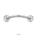 【16G】ダブルジュエルバナナバーベル・へそピアス | LUPIS | 詳細画像2