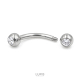 【16G】ダブルジュエルバナナバーベル・へそピアス | LUPIS | 詳細画像4