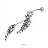 【14G】ツインウイングバナナバーベルボディピアス・へそピアス | LUPIS | 詳細画像2