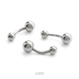 【14G】スタンダードシルバーバナナバーベルボディピアス・へそピアス | LUPIS | 詳細画像2
